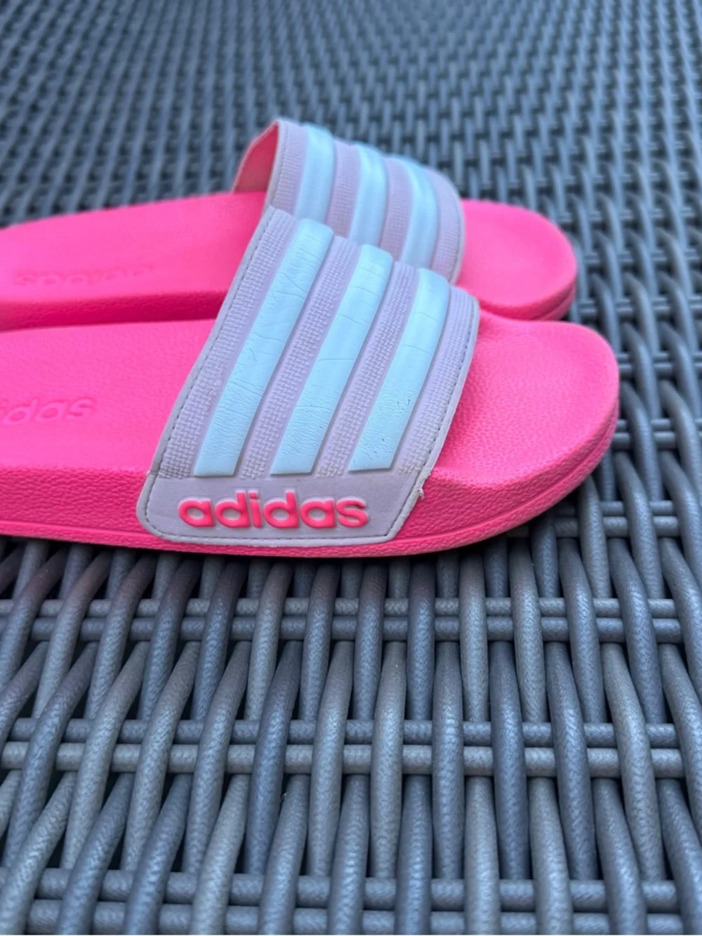 adidas Hot Pink Slides - Size 1